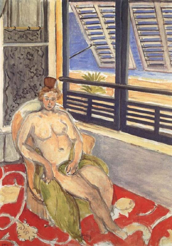 Henri Matisse Sitting in the window of the Nude